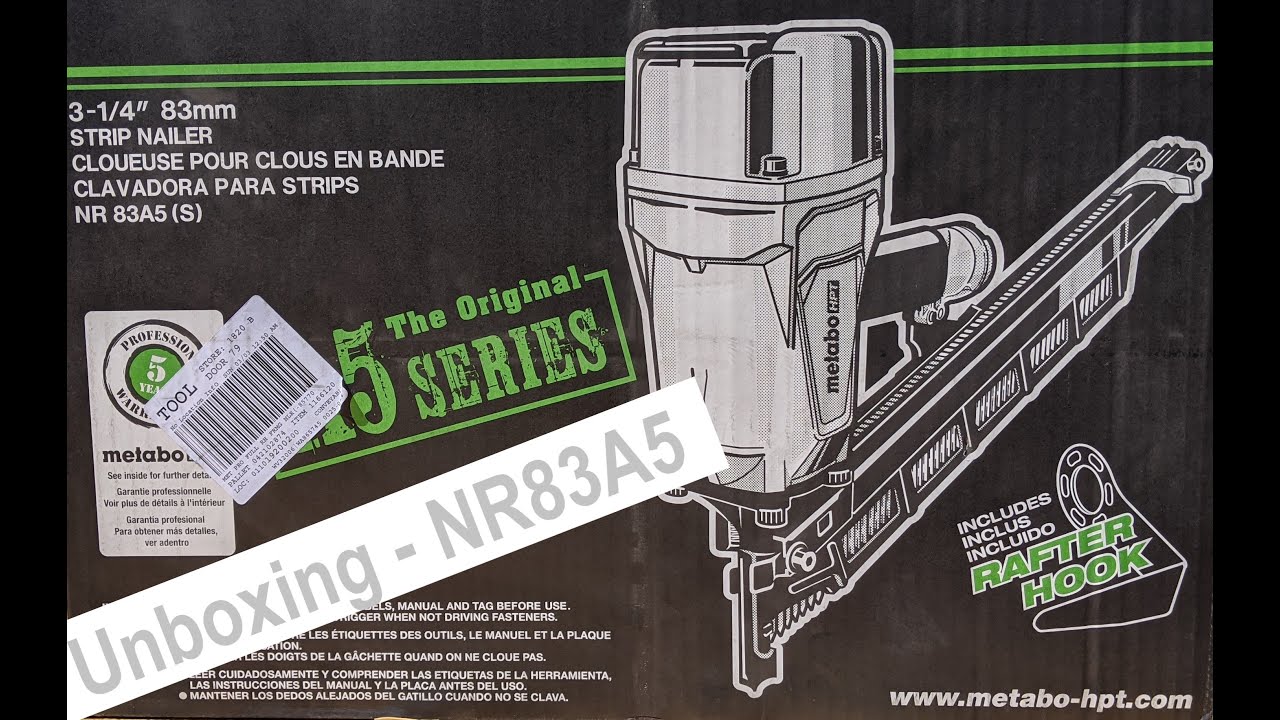 Unboxing - Metabo HPT NR83A5S Framing Nail Gun