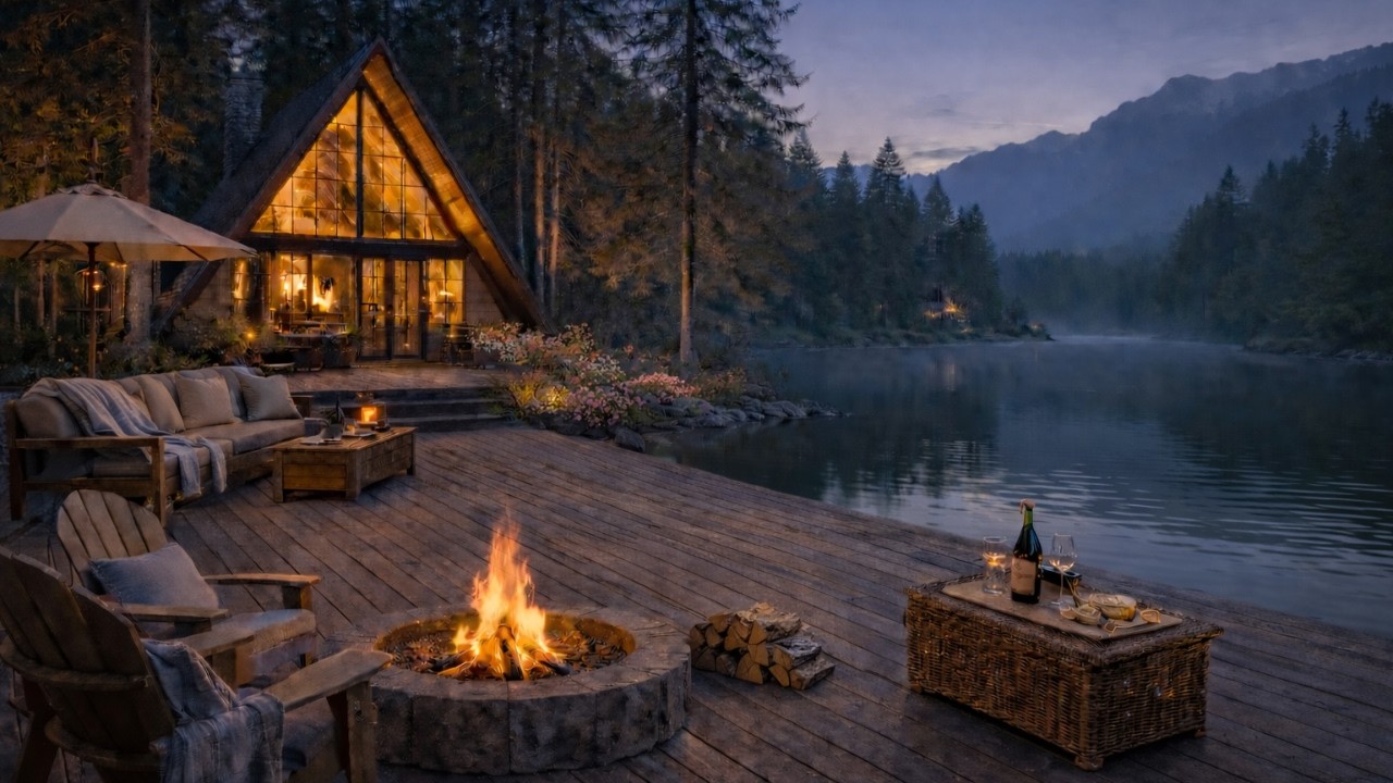 Cozy Lakeside Ambience 🌙 Calm Lake Waves & Peaceful Night Sounds