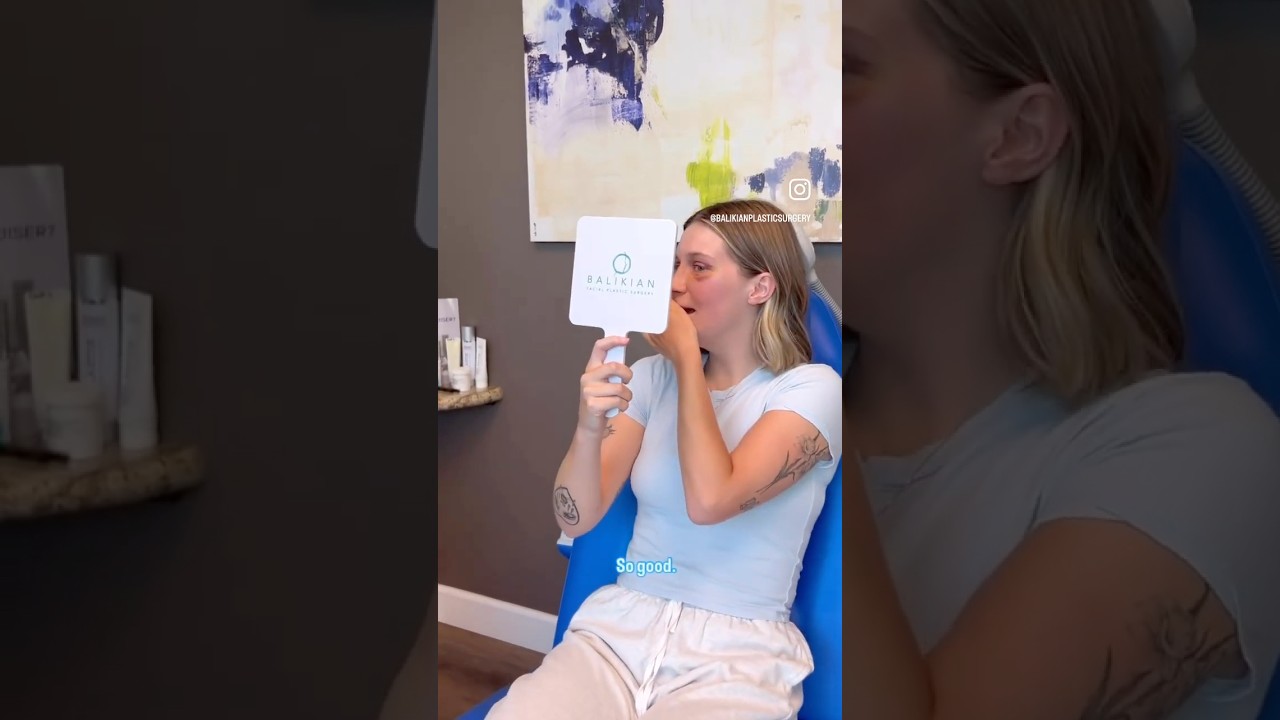 Emotional Rhinoplasty Reveal : Her Reaction Says It All
