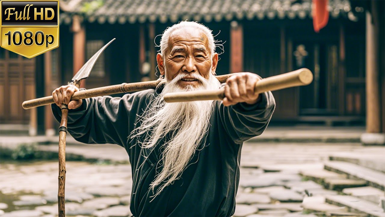 【功夫電影】惡霸武功高強不把老頭放在眼裡，怎料老頭是功夫高手，用一把鋤頭暴打惡霸！#抗日 #kungfu #中国电视剧