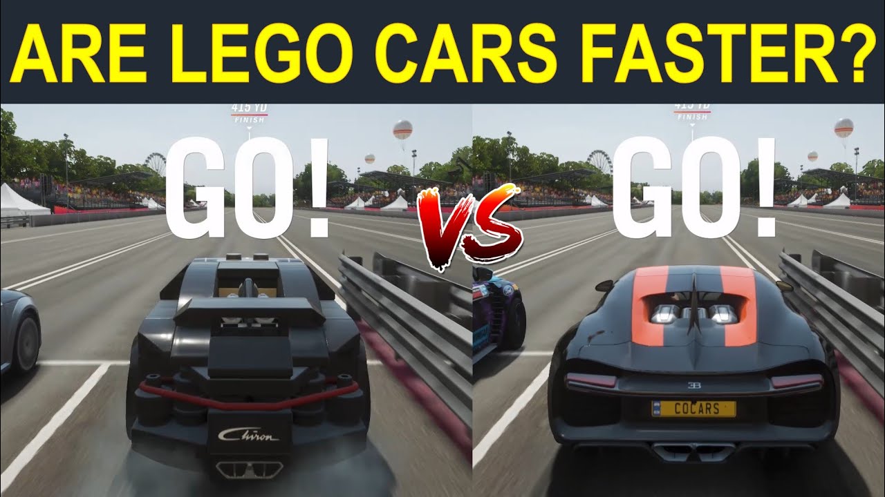 FH4 Forza Science l Are Lego Cars Better Than Normal Cars? l Bugatti Chiron, McLaren Senna & More!