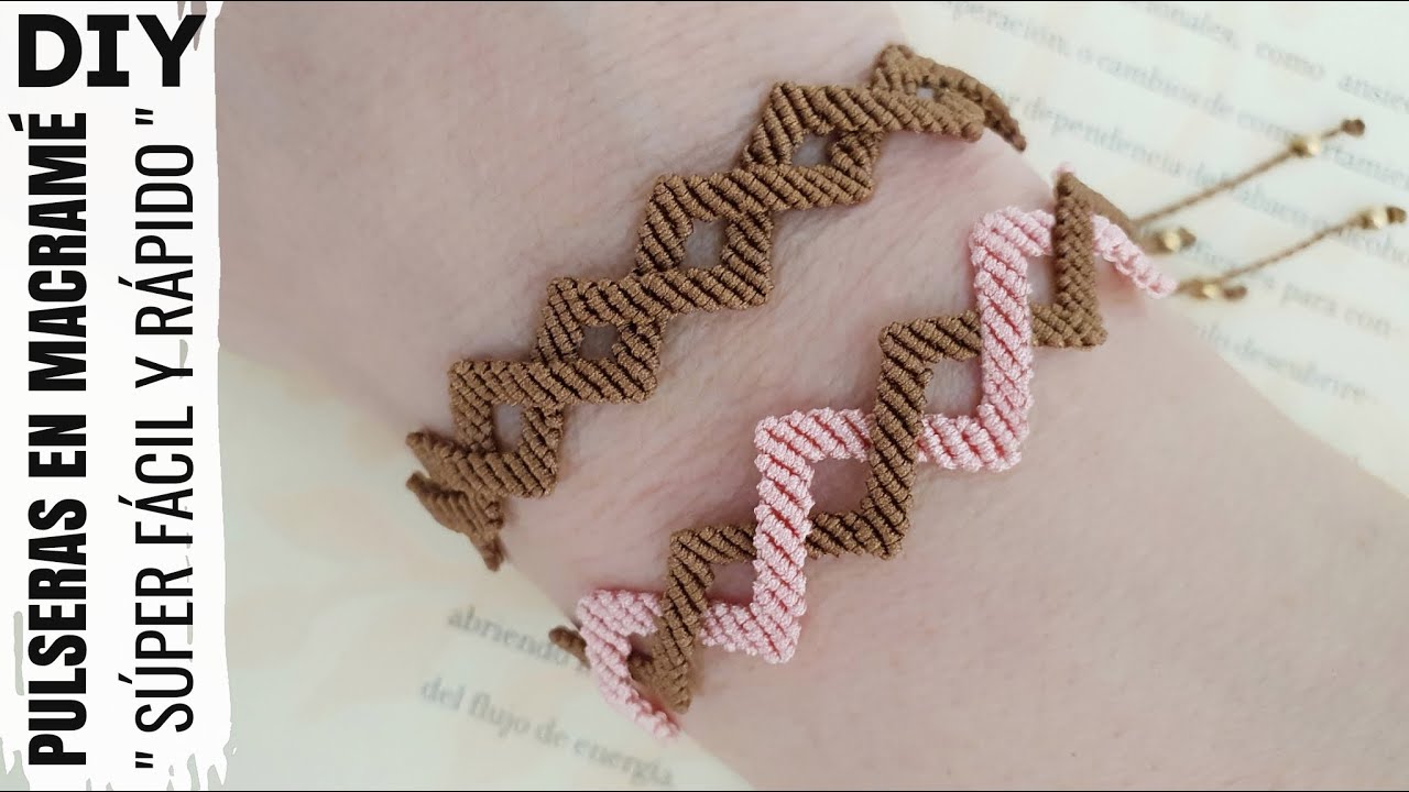 DIY COMO HACER PULSERAS FÁCIL Y RÁPIDO | PULSERAS ZIG ZAG | PULSERAS DE HILO EN MACRAMÉ