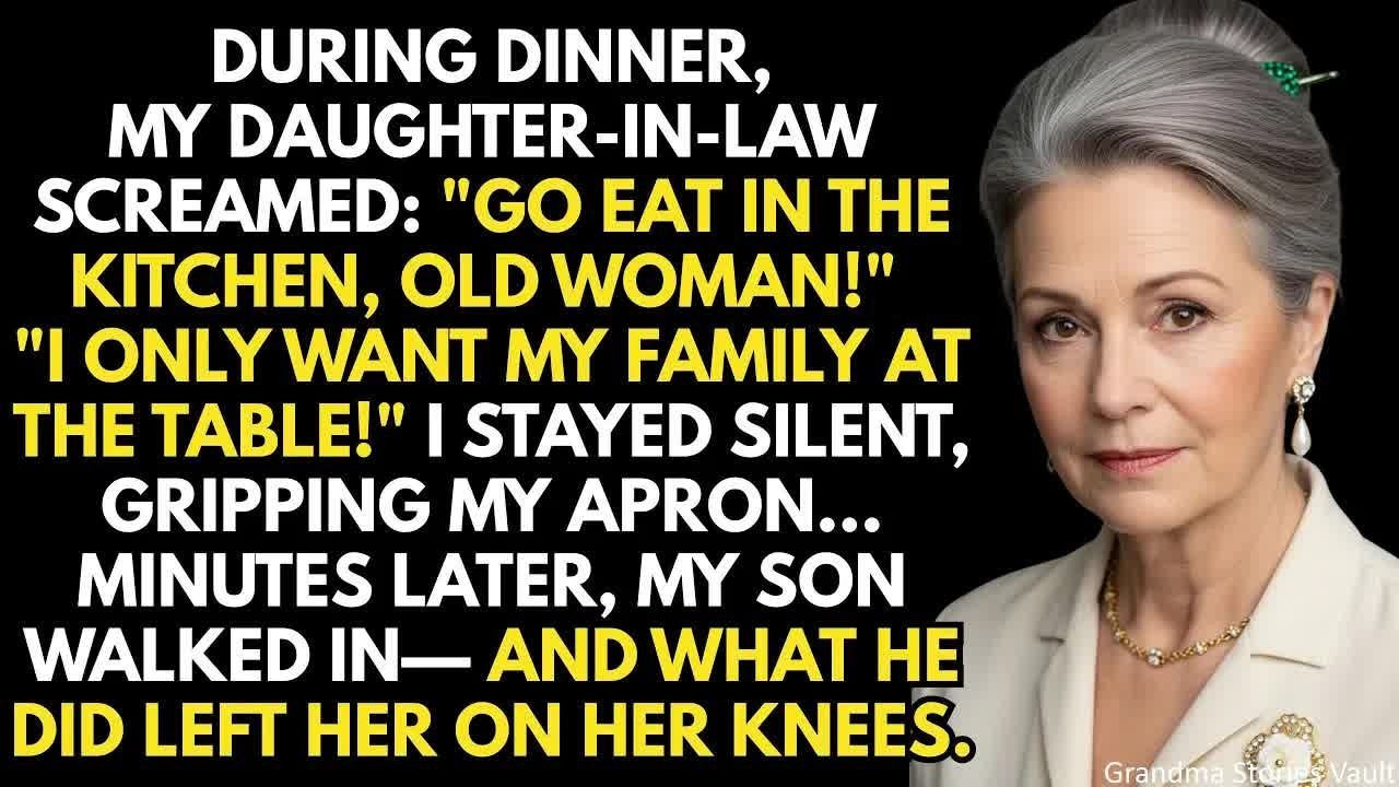 She Said “Go Eat In The Kitchen, Old Lady ” Then My Son Came Home—And My Daughter in law Broke D