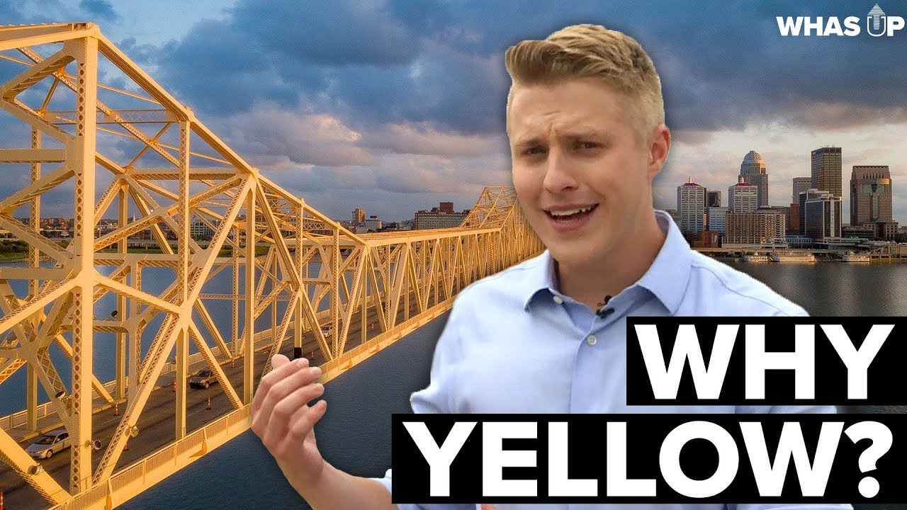 Why is Louisville's 2nd Street Bridge yellow?