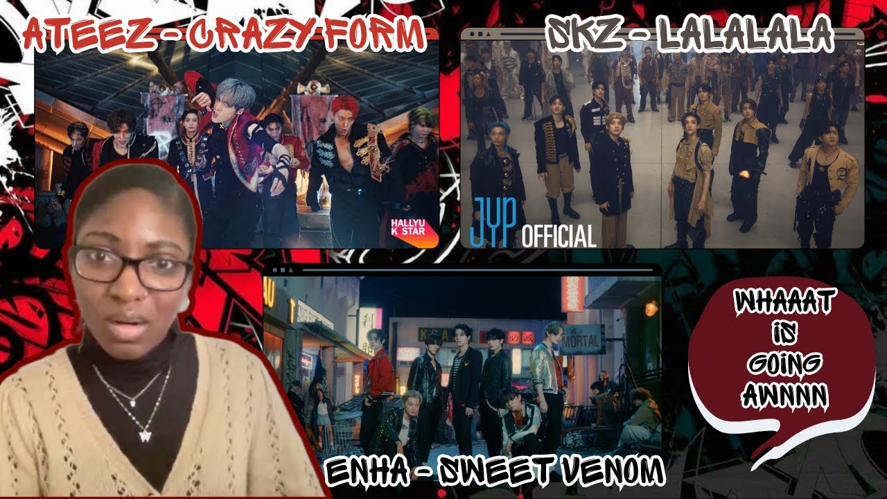 GIRL GROUP STAN REACTS: ATEEZ, ENHYPEN, AND STRAY KIDS (crazy form, sweet venom, and lalalala)