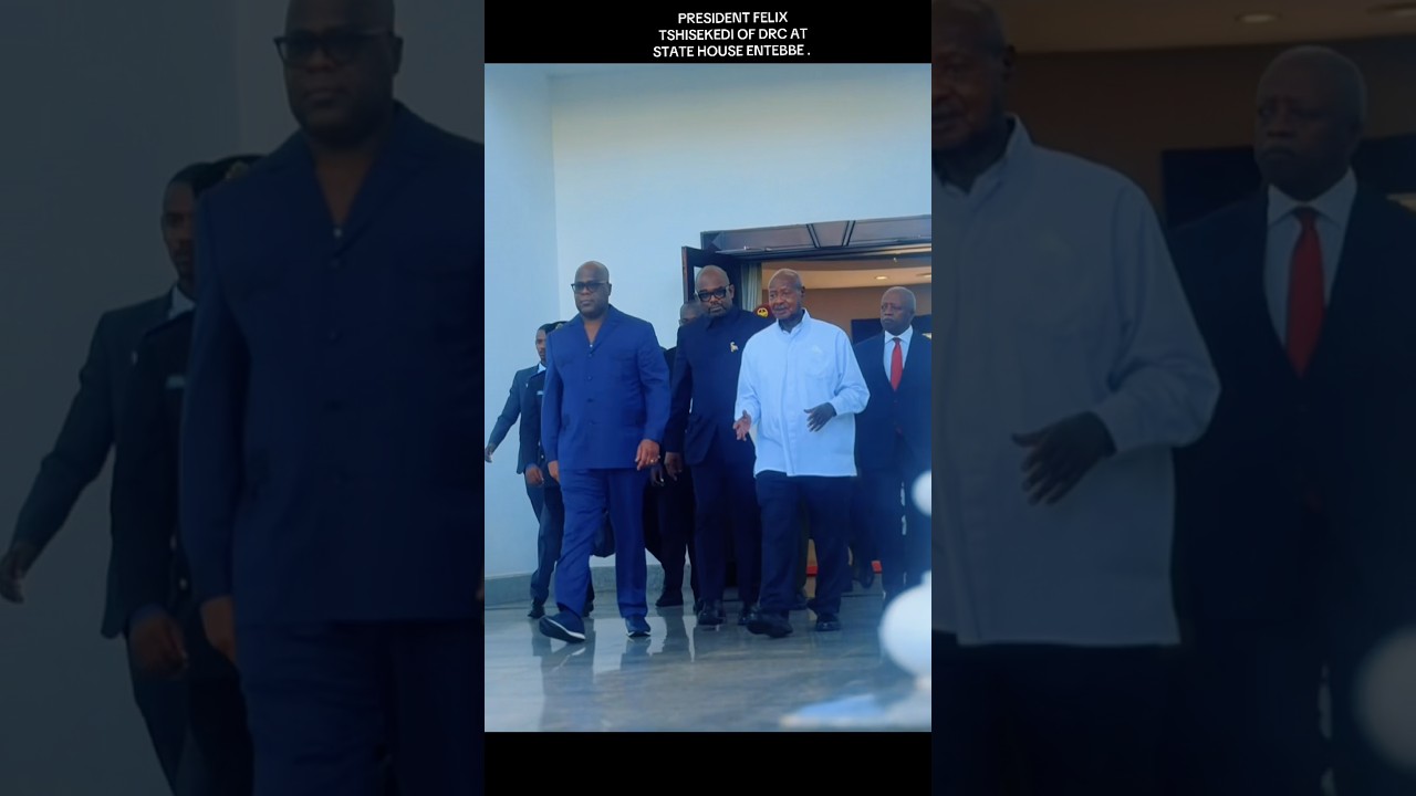PRESIDENT FELIX TSHISEKEDI OF DRC MEETS PRESIDENT MUSEVENI AT STATE HOUSE ENTEBBE #yowerimuseveni