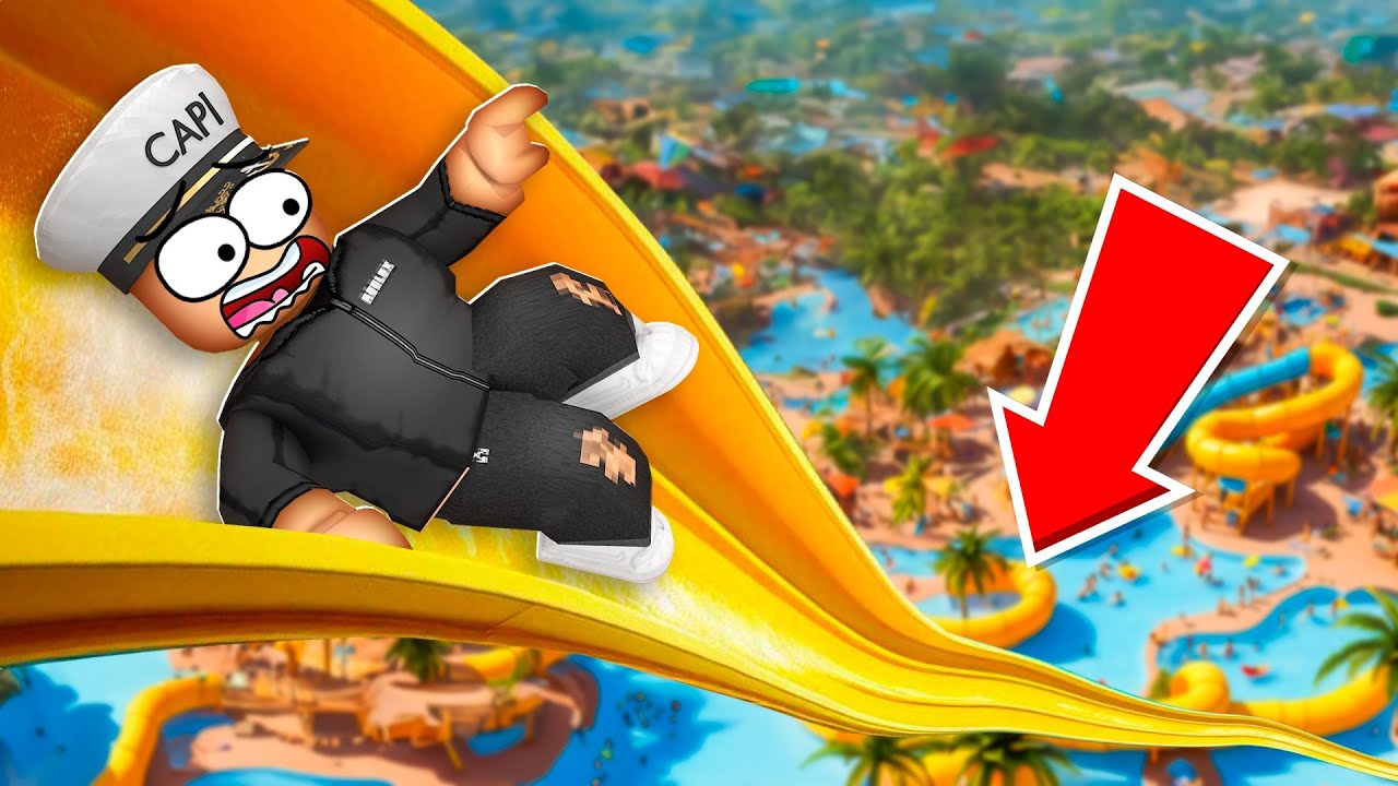 BIGGEST WATER SLIDE in the WORLD in ROBLOX