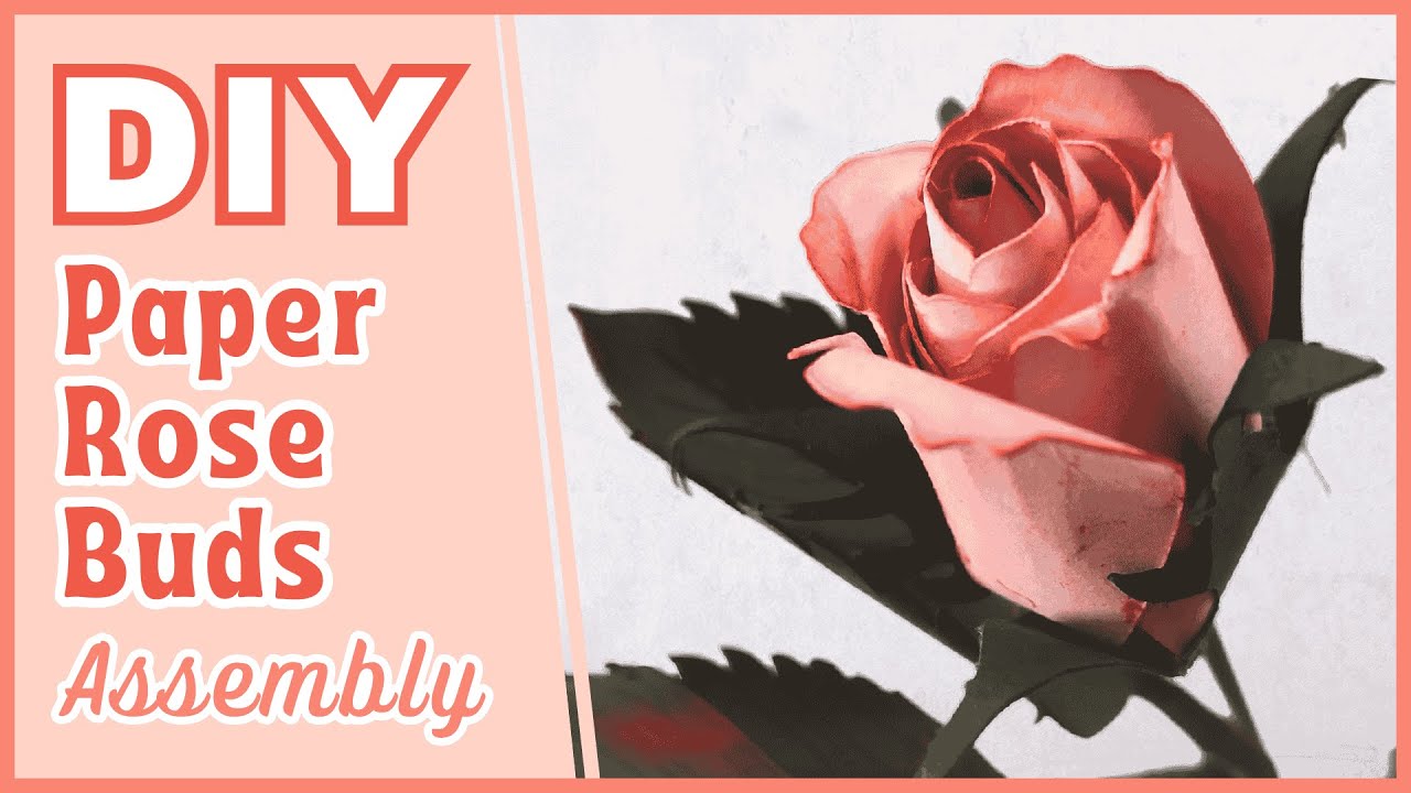 Make Realistic Paper Rose Buds🌹| Handmade Paper Flower Roses Tutorial