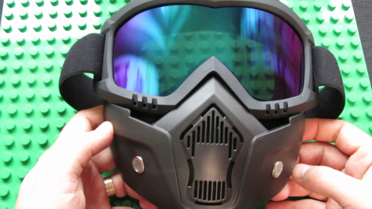 Unboxing YKT-AB262 Motorcycle Mask Detachable Goggles