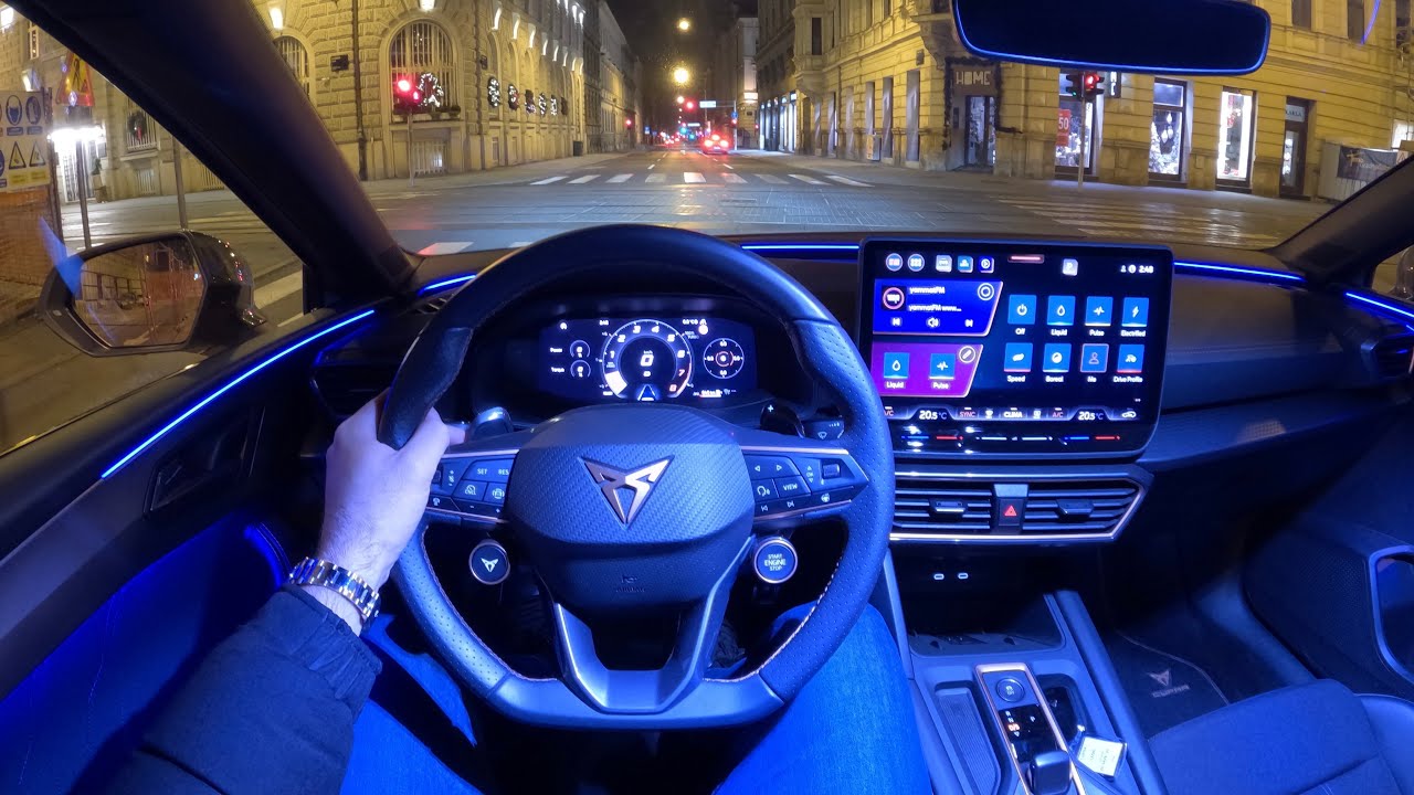 CUPRA LEON FACELIFT - NIGHT POV test drive (PURE DRIVING, impressive AMBIENT LIGHTS)