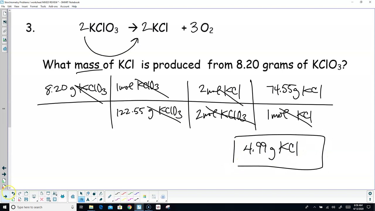Stoichiometry Problems I (Mixed Stoich Review)