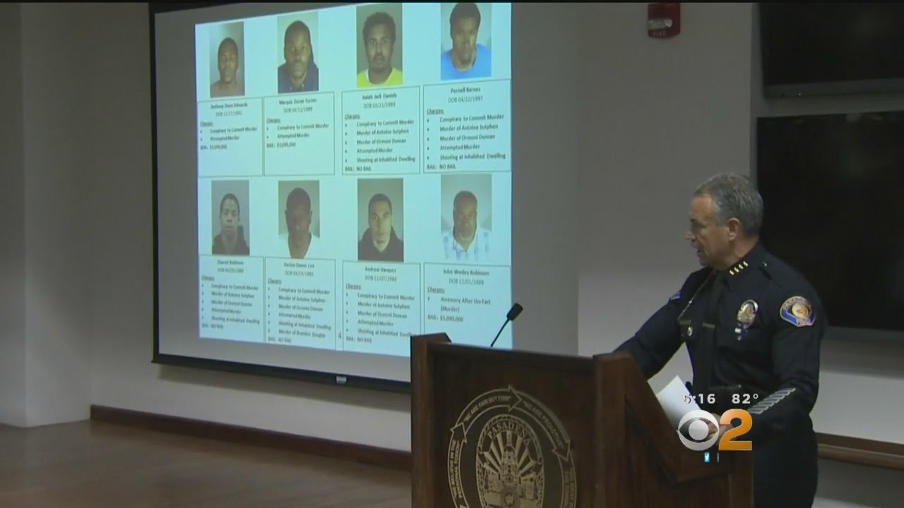 8 Men Arrested In Pasadena Gang Feud