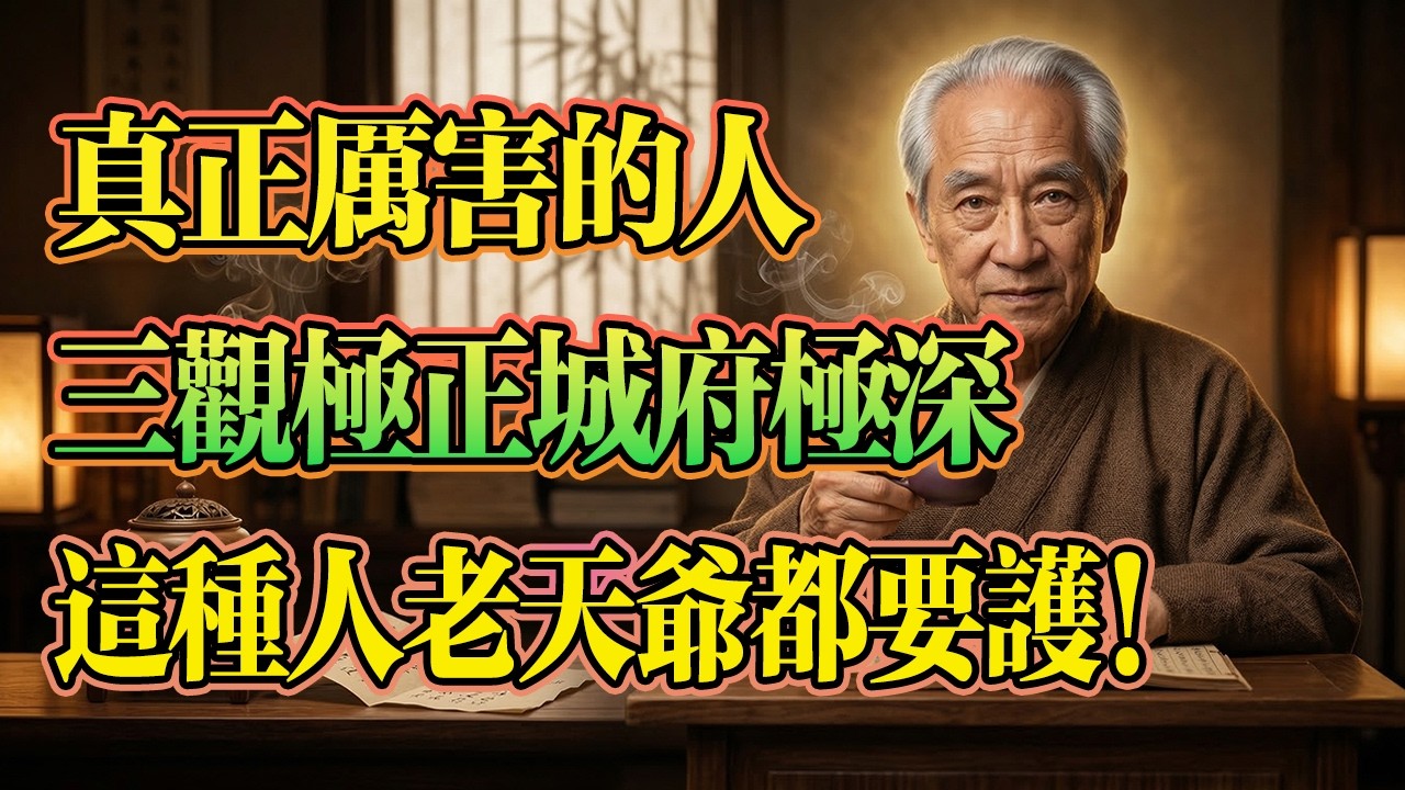 南懷瑾揭示：真正厲害的人，三觀極正城府極深，這種人老天爺都要護！#南懷瑾 #家運風水 #因果業力 #修福改命 #城府與底線 #心理 #洞察力 #成熟 #社交技巧 #三觀 #事業 #人情世故 #為人處世