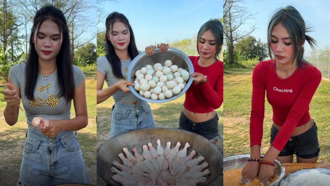 How to crispy chicken leg with egg recipe