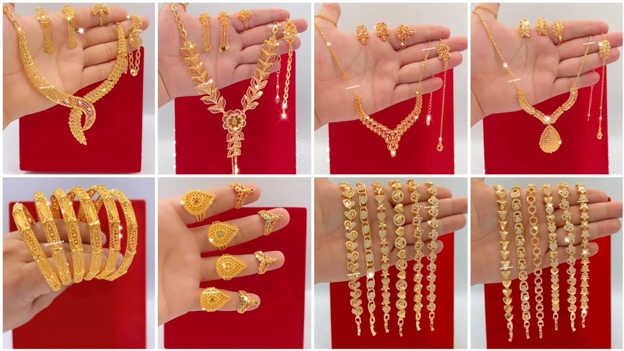 22karat gold jewellery light weight/latest collection with weight/complete jewellery/gold collection