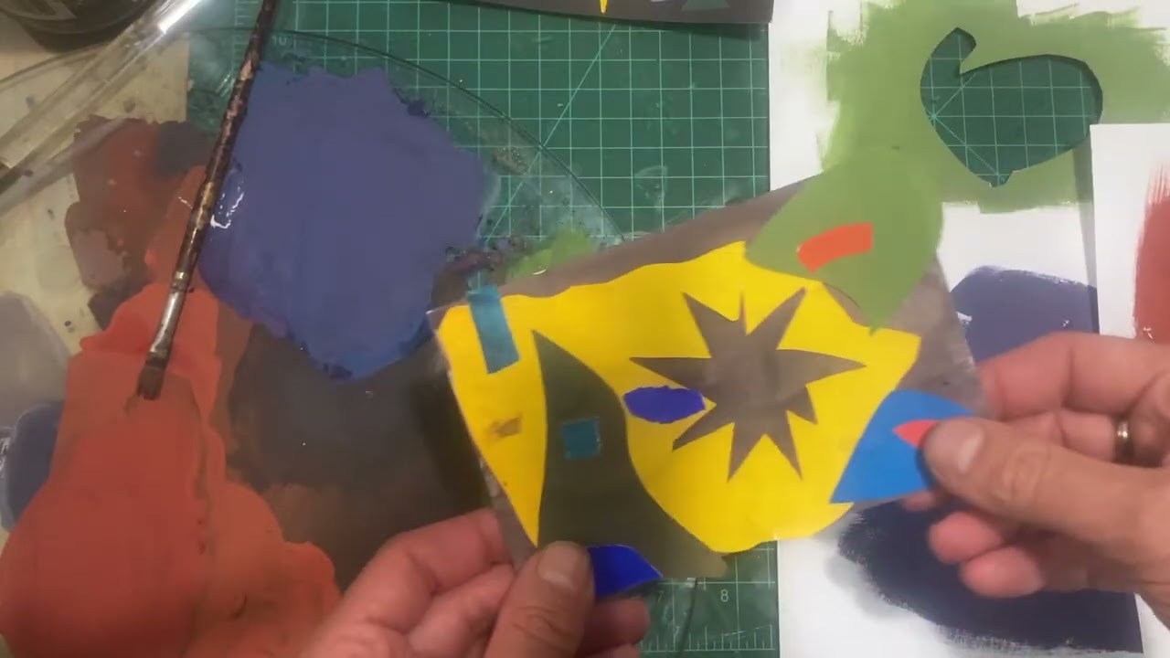 Color Theory collage study #4 - Triad Color Scheme