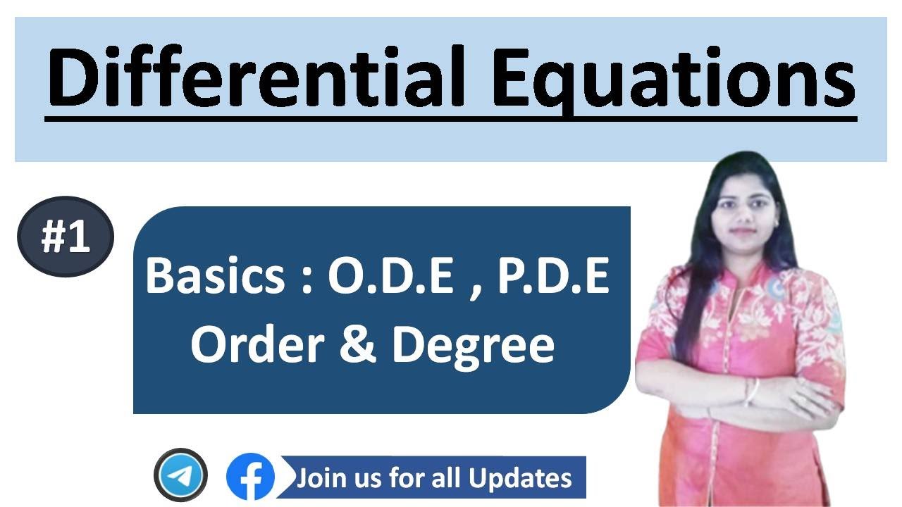 Differential Equations Basics  |  Order and  degree  | अवकल समीकरण