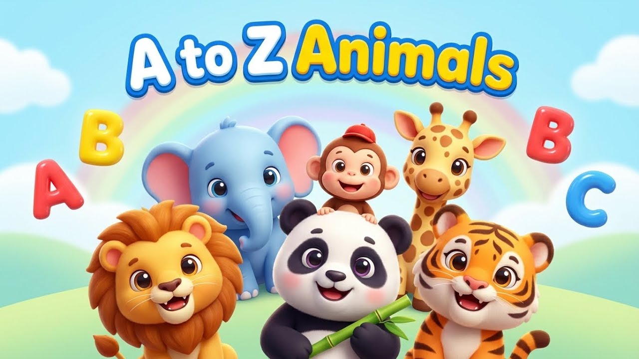 A to Z Animals for Kids 🐾 | Learn Animal Names | Tiny Smart World