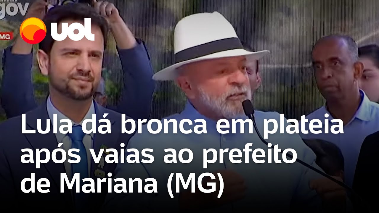 Lula d&aacute; bronca em plateia ap&oacute;s vaias ao prefeito de Mariana: 'Esperem o ato institucional acabar'