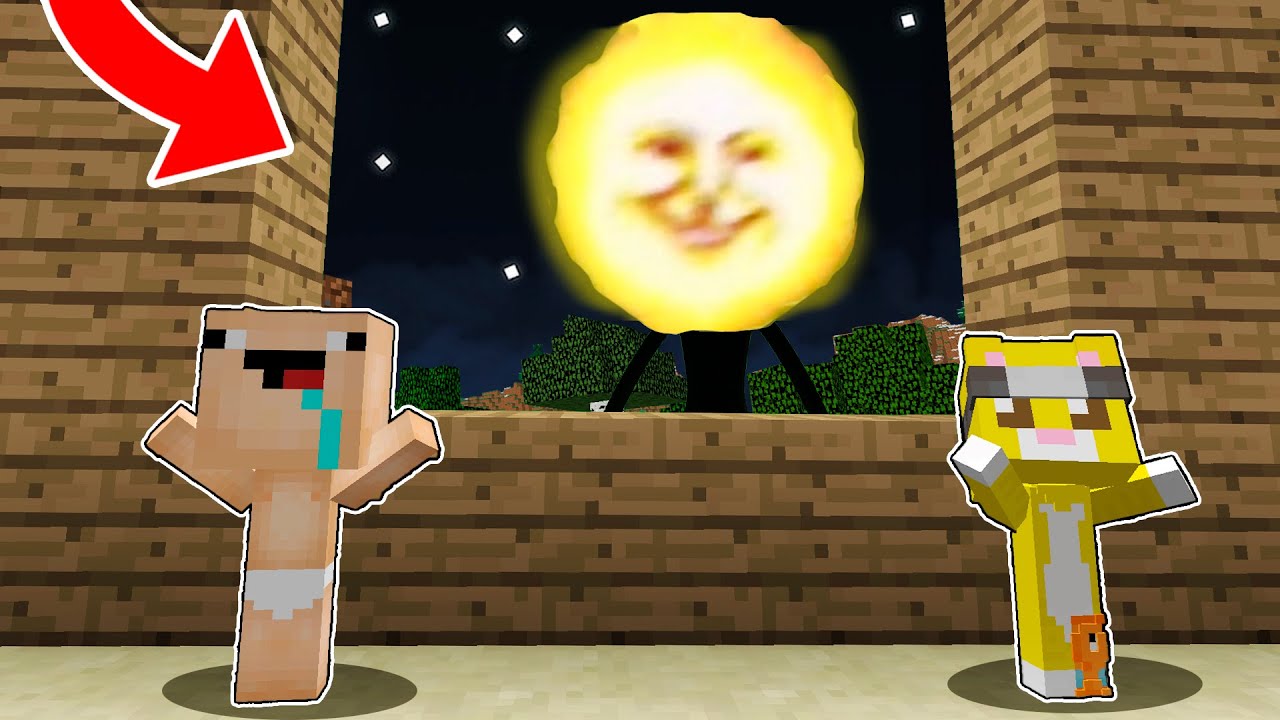 ESA NO ES LA LUNA... QUIERE ENTRAR A MI CASA en MINECRAFT 😰 🌖 BEB&Eacute; NOOB NO MIRES LA LUNA