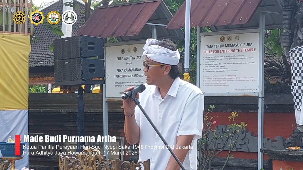 Seremoni Tawur Agung Kesanga Sambutan Ketua Pelaksana Perayaan Hari Suci Nyepi Saka 1948