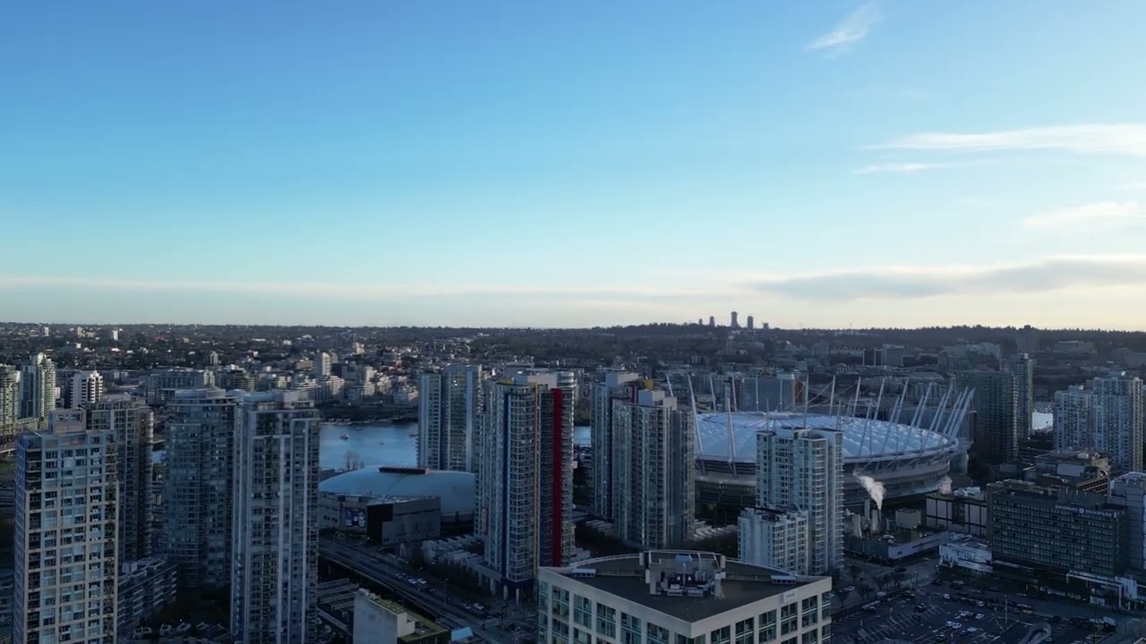 360 degrees view on downtown Vancouver above Victory Square
