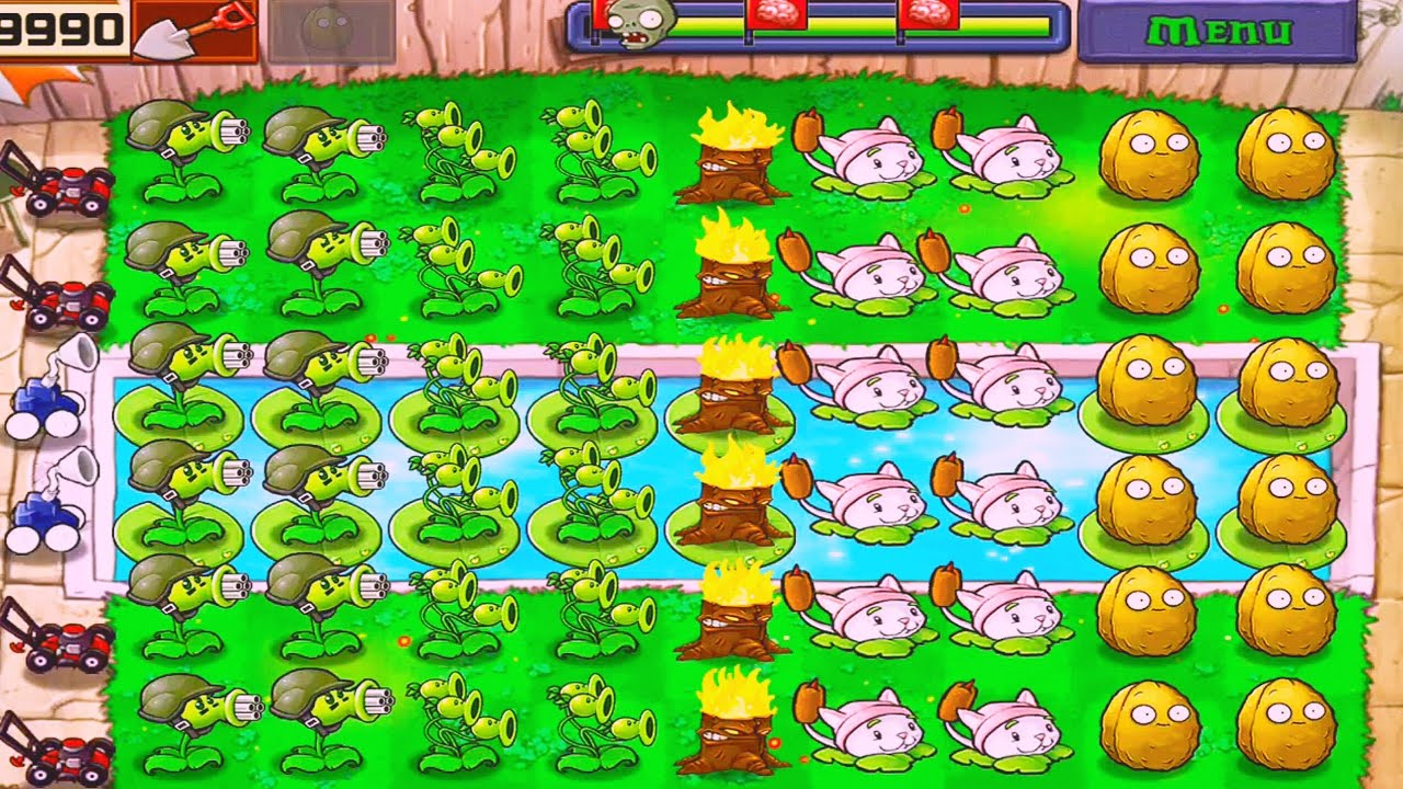 Plants Vs Zombies | Adventure Pool | Level! 3&4 Completed Gameplay Full HD 1080p 60fps