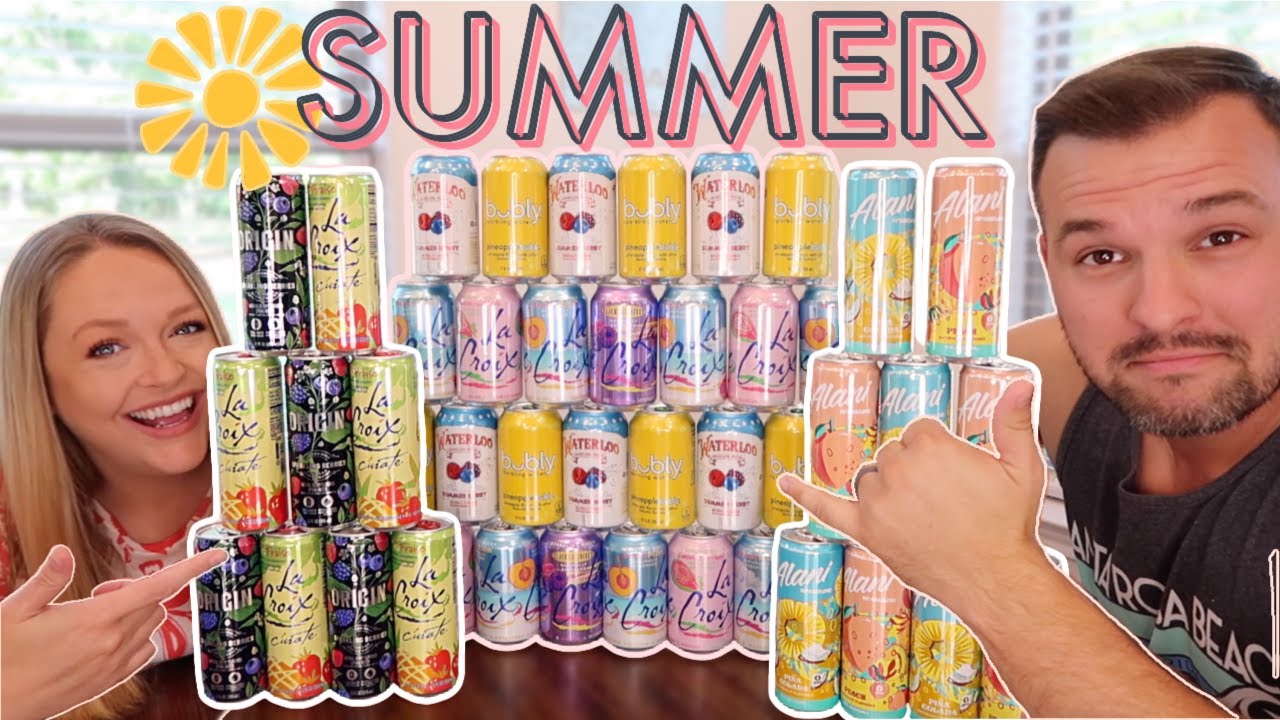 BEST NON ALCOHOLIC SUMMERTIME DRINKS | Trying Summer Sparkling Water BUBLY, LACROIX, WATERLOO + MORE