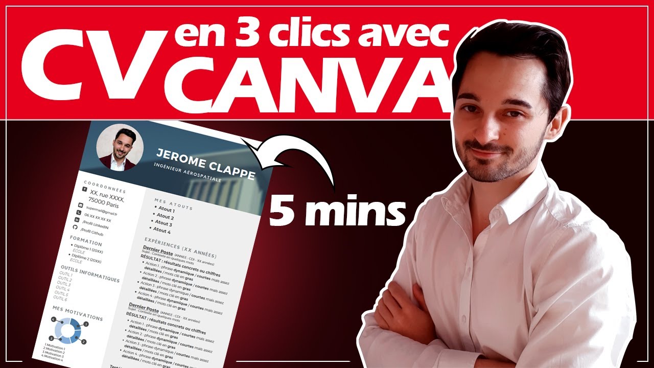 Faire un CV PROFESSIONNEL GRATUIT et RAPIDE avec CANVA 🚀