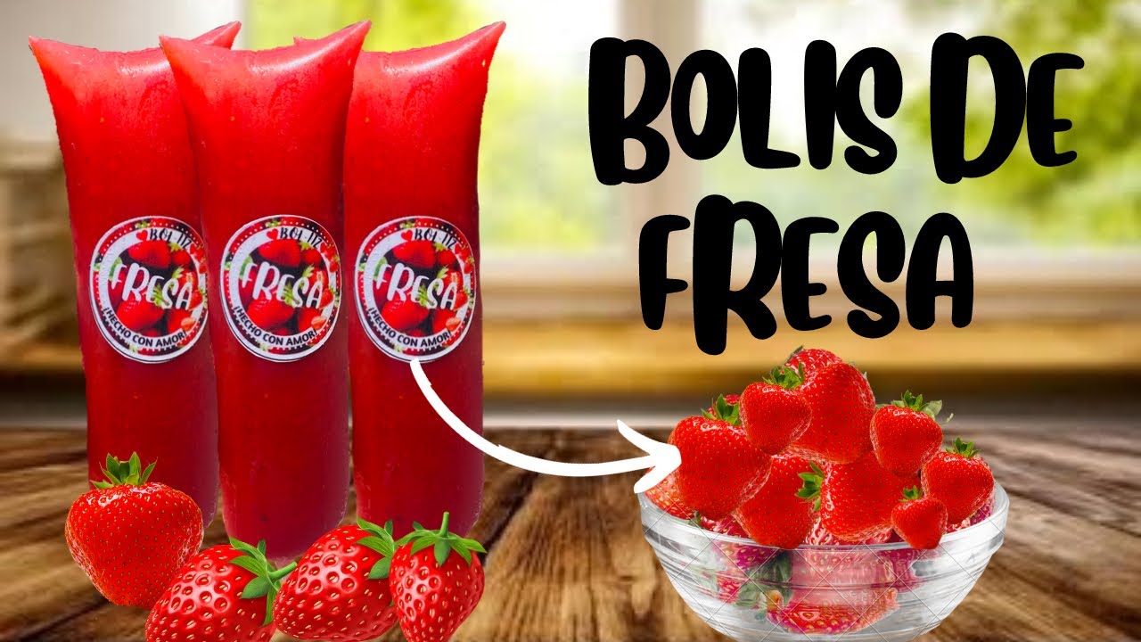 BOLIS DE FRESA para NEGOCIO/ base AGUA