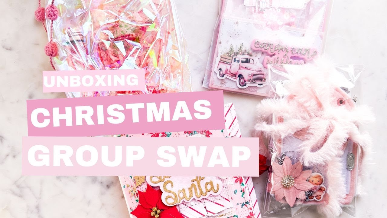 Unboxing Happy Mail - Pink Christmas Group Swap ✨