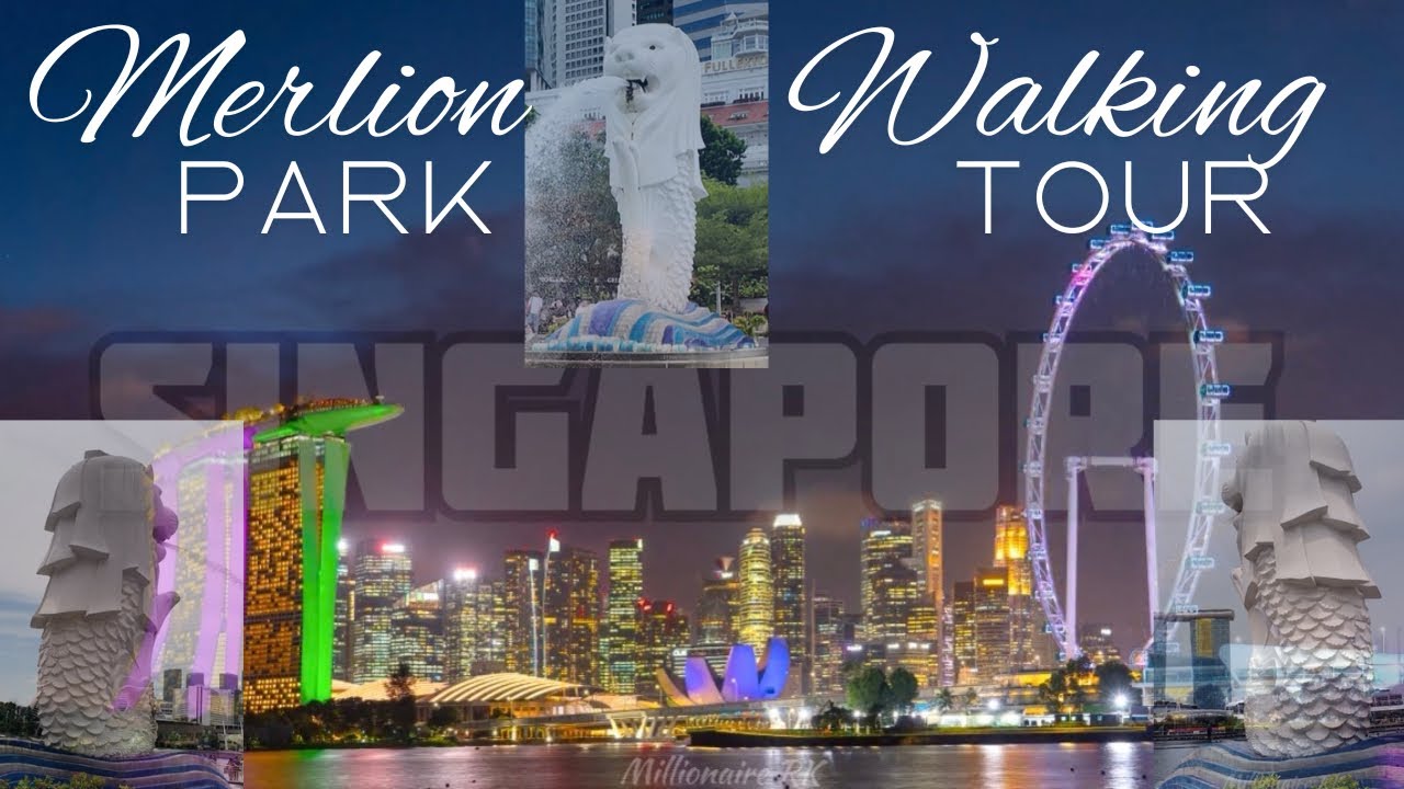 Singapore 🇸🇬 | Merlion Park | Walking Video from Raffles Place to Merlion Park #merlionpark 