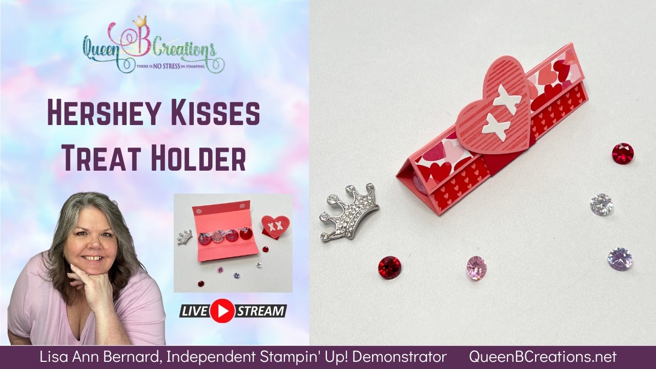 👑 Stampin' Up! Hershey Kisses Treat Holder using Endless Love bundle