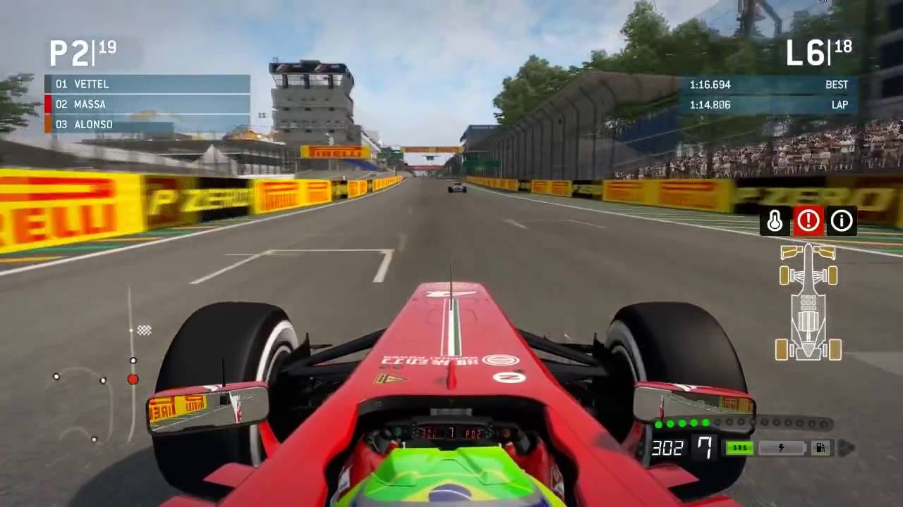 F1 2013 Interlagos(Brazil) Felipe Massa, Ferrari Gameplay HD