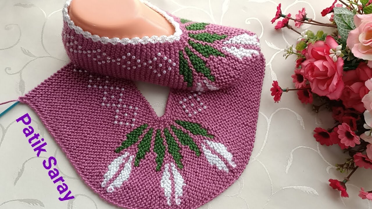 🌷İki şişle yapılan çok güzel boncuklu lale modeli patik yapımı🌷 detaylı anlatım