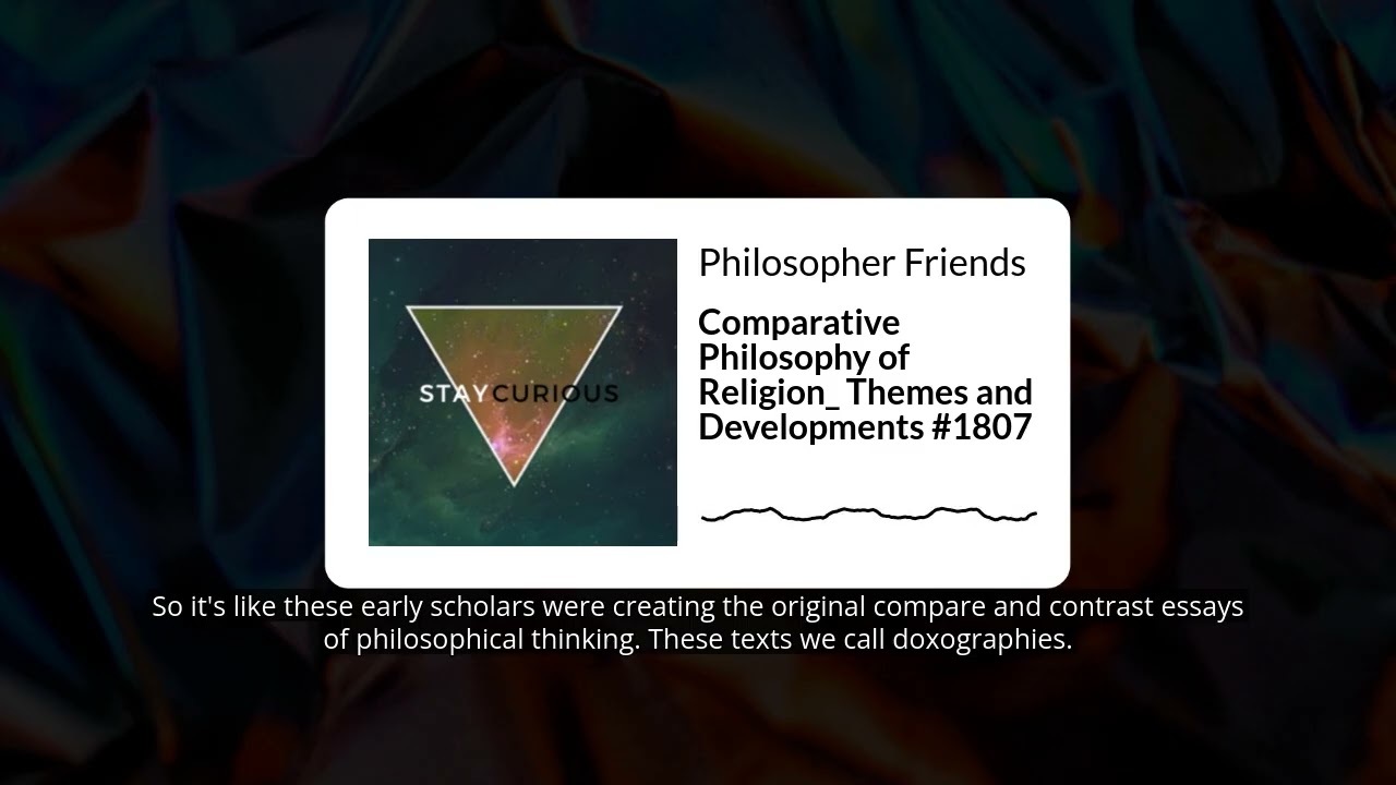 Comparative Philosophy of Religion_ Themes and Developments #1807 | Philosopher Friends