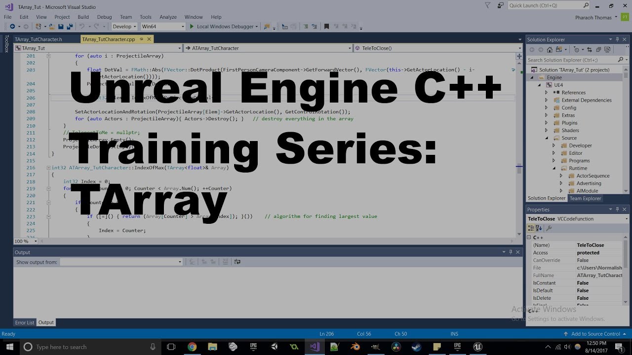 Unreal Engine C++ Training Series - TArray