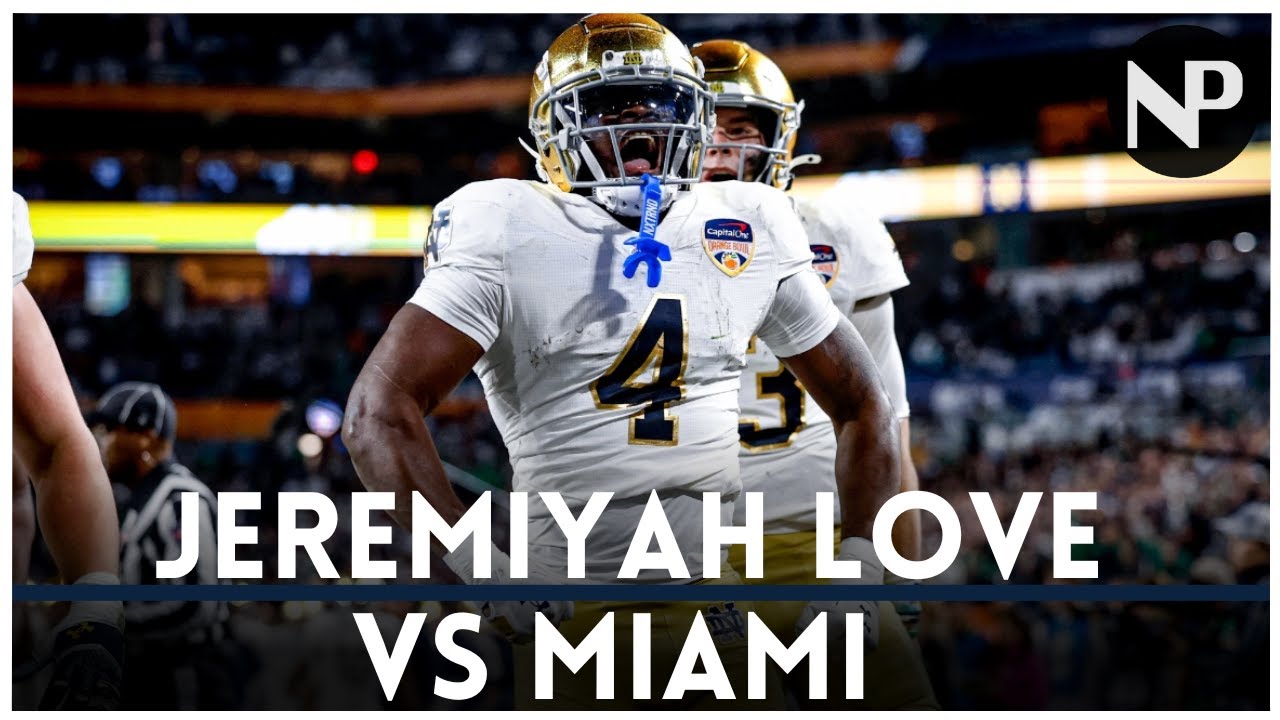 Notre Dame vs Miami | Jeremiyah Love NFL Draft Film