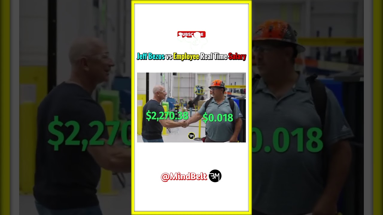 Jeff Bezos vs Employee Real Time Salary🤑🔥#jeffbezos #money #salary #usa #interview #podcast #shorts