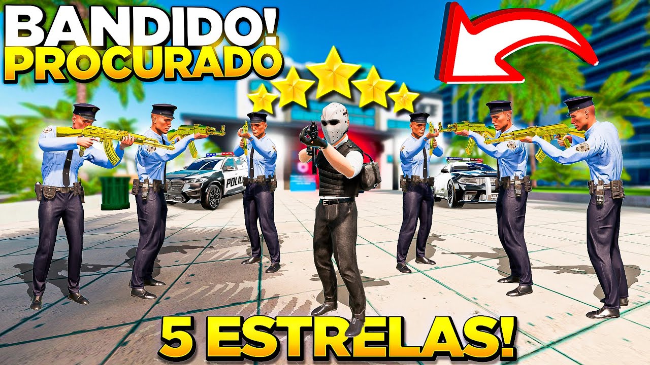VIREI O BANDIDO MAIS PROCURADO DA CIDADE! 5 ESTRELAS NO FLEX CITY