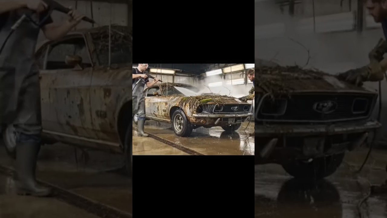 Restoring Forest old Mustang.                