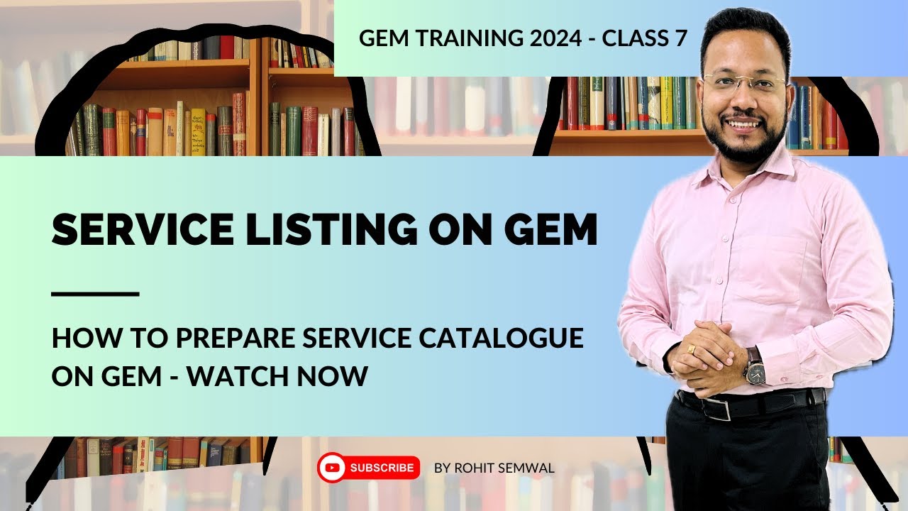 How to add Service Catalog on GeM | GeM Service Catalog Creation | Class-7 GeM Training 2024
