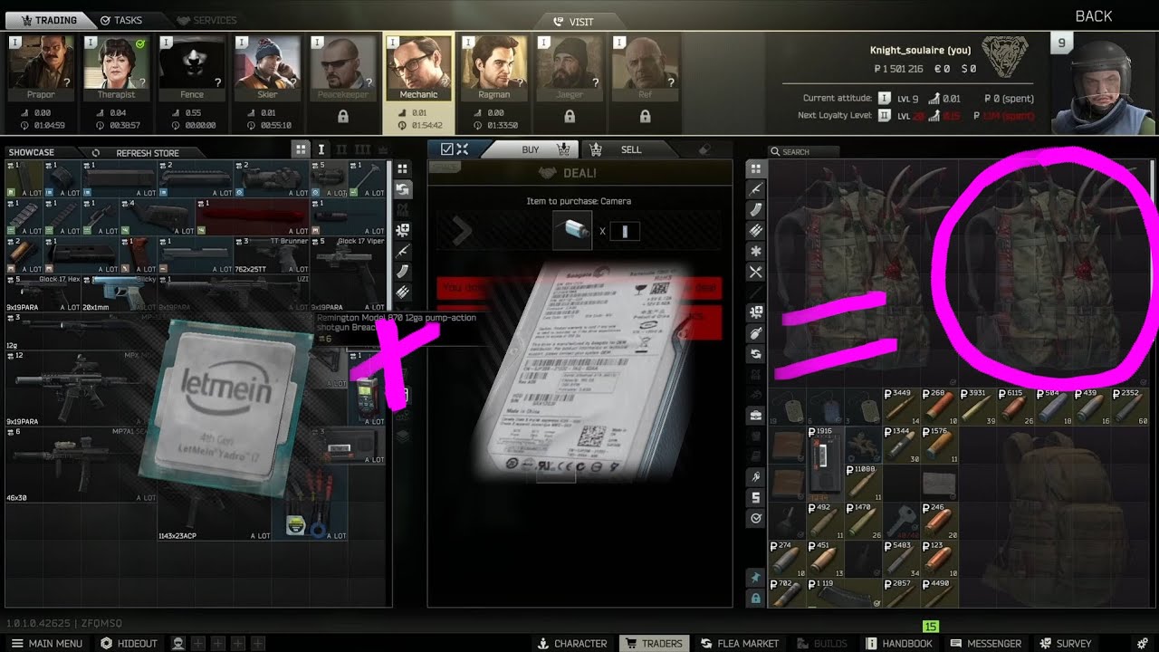 All Tradable Items in tarkov