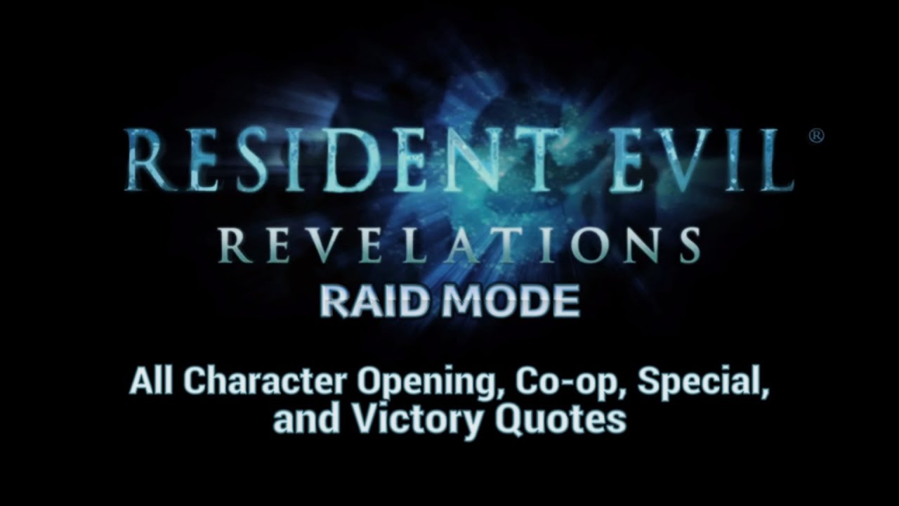 All Character Quotes  of RER Raid Mode (Solo, Co-op, Unique, Victory)