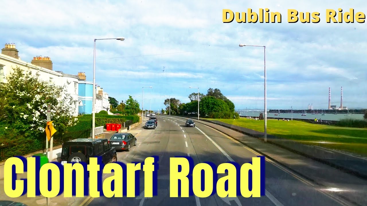 Dublin Bus Ride from Abbey Street via Clontarf Road to Saint Annes Park