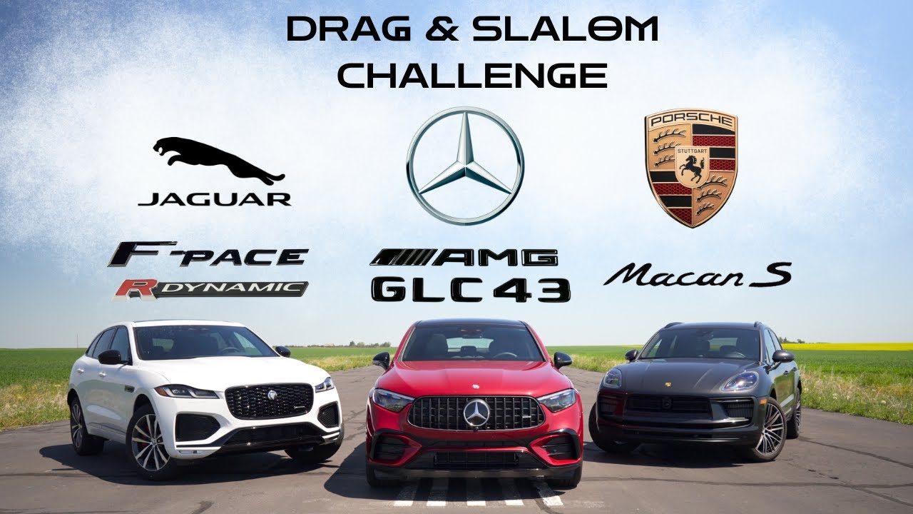 AMG GLC 43 против Macan S против F-Pace P400