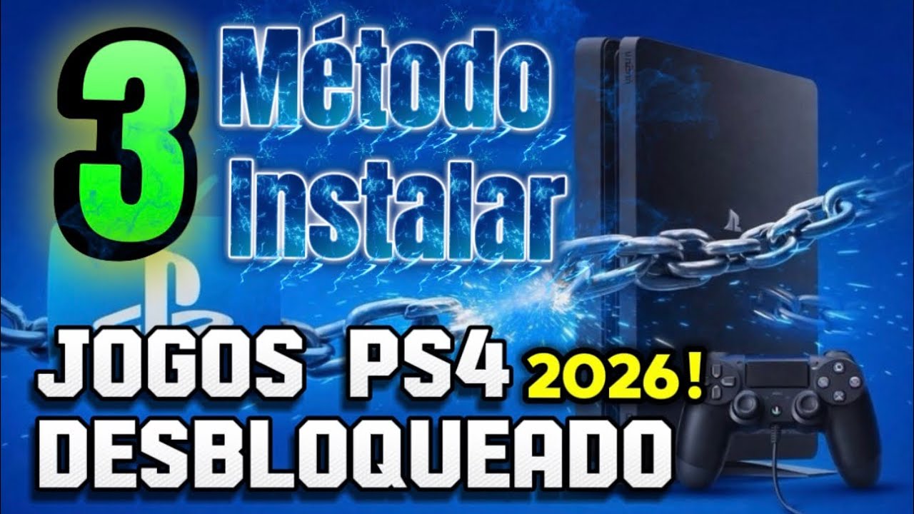 PS4 DESBLOQUEADO 2026: 3 FORMAS de INSTALAR JOGOS que FUNCIONAM!