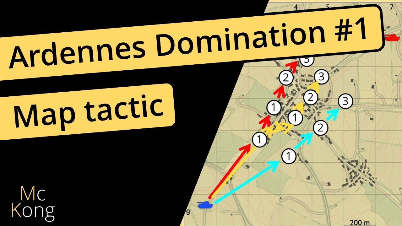 MAP TACTICS in War Thunder - Ardennes Domination KEY POSITIONS for realistic tank battles