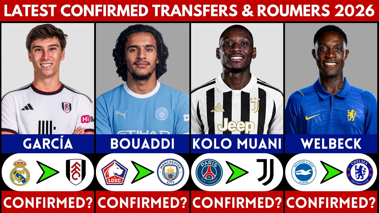 🚨 LATEST CONFIRMED TRANSFER NEWS AND RUMOURS 2026 | GARCIA, KOLO MUANI, WELBECK, BOUADDI.......
