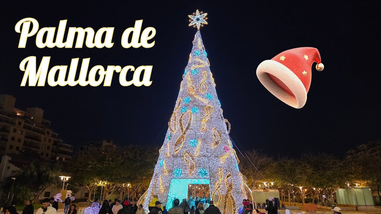 Spaziergang in Palma de Mallorca zur Weihnachtszeit 